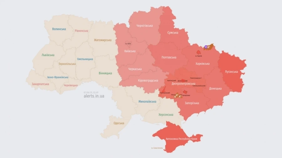 У Києві і низці областей оголошували тривогу через загрозу балістики