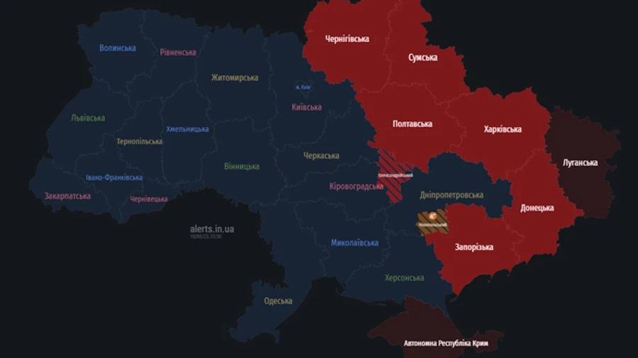 Україною ширилася тривога через загрозу безпілотників і балістики