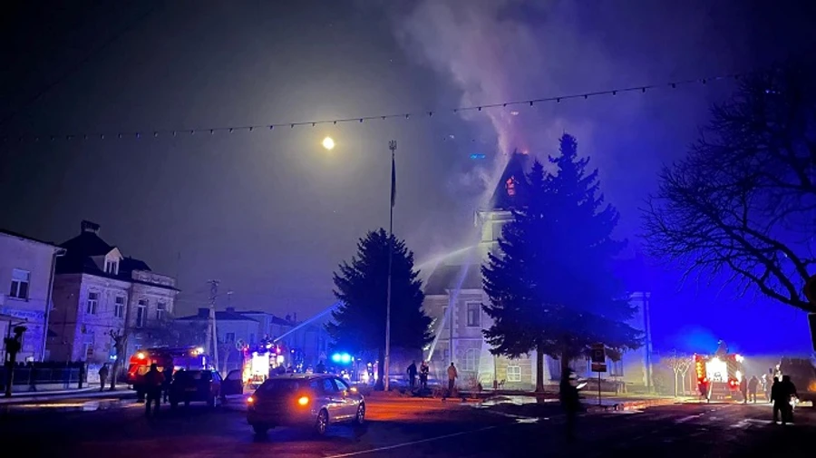 У Кам’янці-Бузькій на Львівщині загорілася ратуша