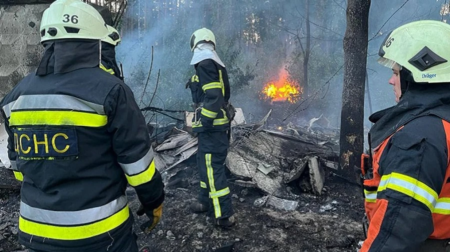 На Київщині через ракетну атаку загорілося підприємство