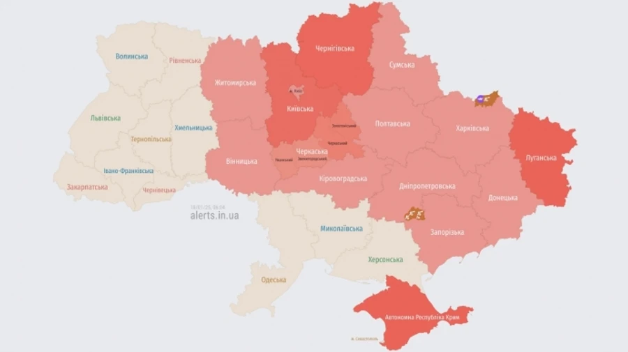 У Києві та низці областей оголошували повітряну тривогу через загрозу балістики