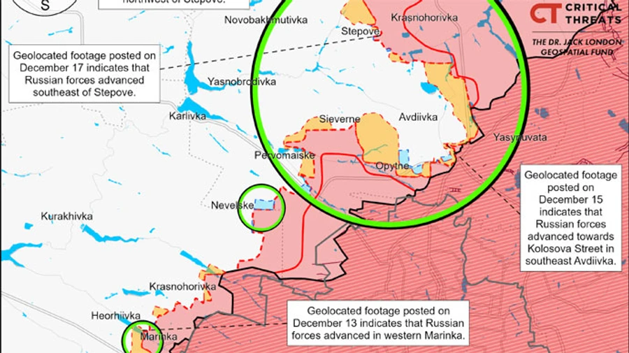 Росіяни мають успіхи біля Степового, а ЗСУ просунулися на схід від Невельського − ISW