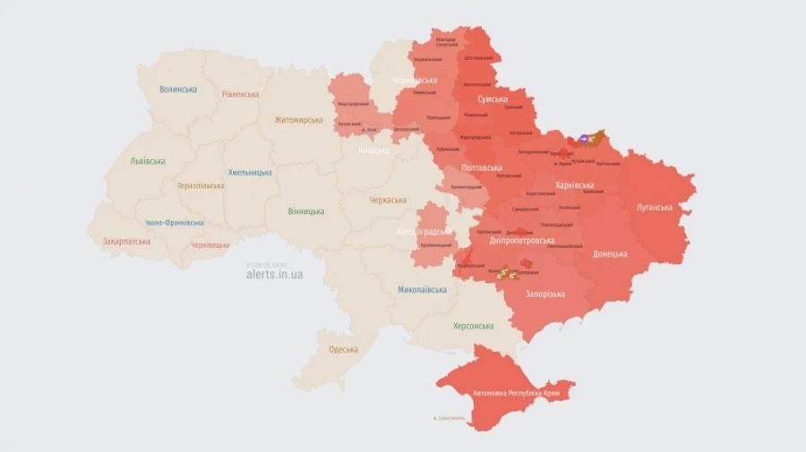 У Києві і низці областей оголошували повітряну тривогу через атаку ворожих БпЛА