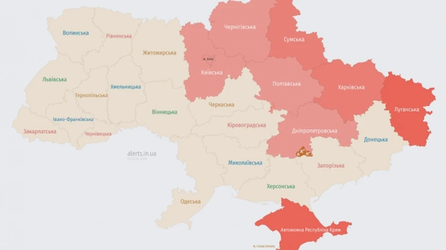 У Києві та низці областей була оголошена повітряна тривога через загрозу балістики