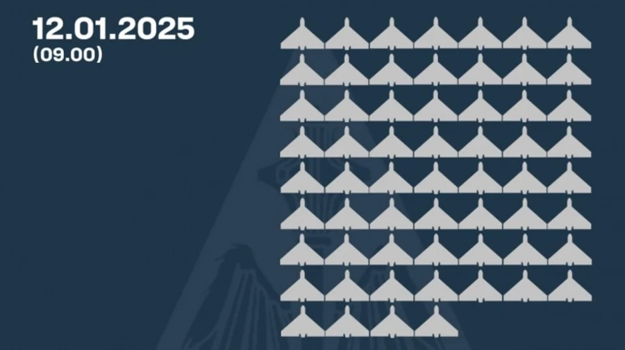 Ворог знову атакував майже сотнею БПЛА – їх збивали в 11 областях