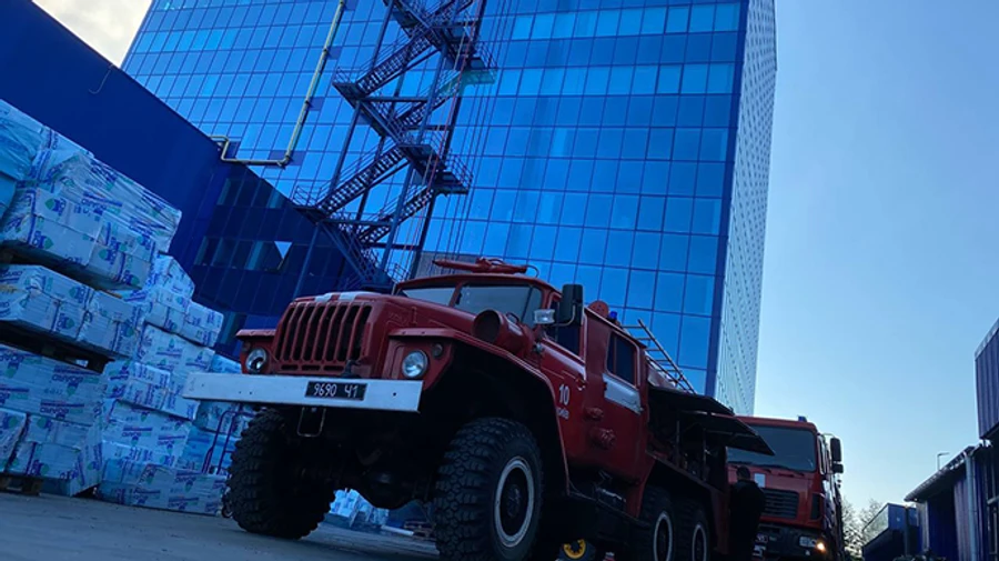 У Києві горіла будівля 