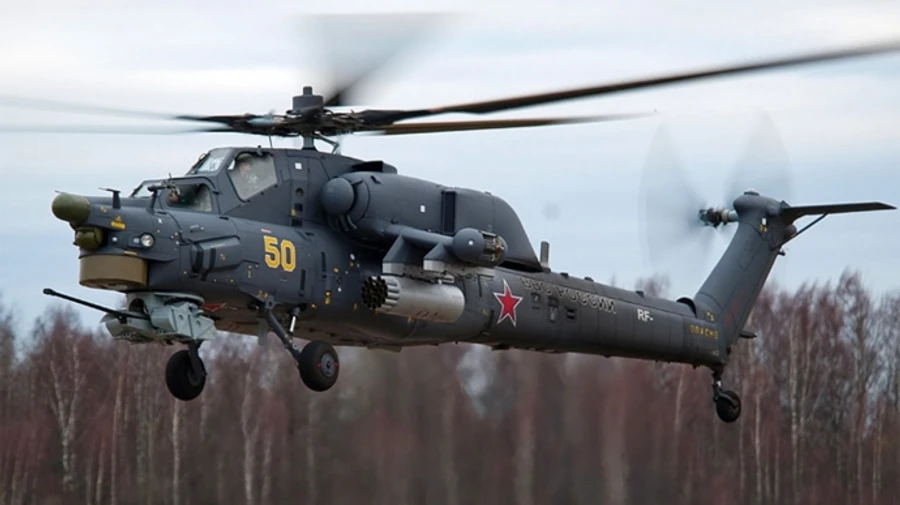 В Росії впав ударний вертоліт, екіпаж загинув