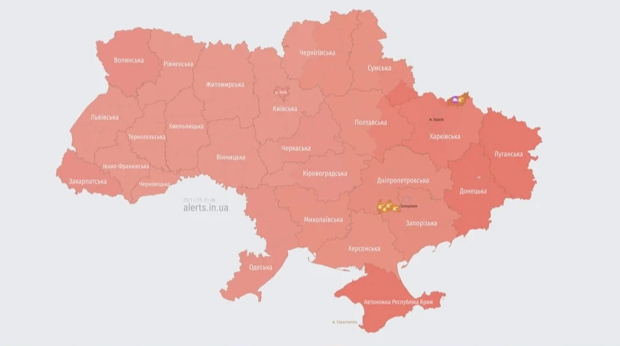 По всій Україні двічі за ніч оголошували повітряну тривогу через російський МіГ