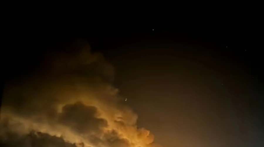 Через дронову атаку на Балаклію виникла пожежа, постраждала людина