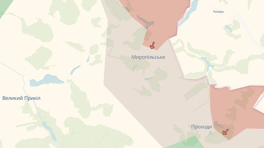 DeepState: Росіяни просунулись поблизу трьох населених пунктів на Сумщині