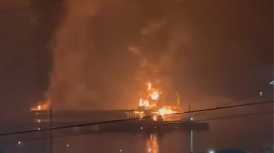 У Новоросійську БпЛА знову атакували нафтовий термінал “Шесхаріс” – ЗМІ